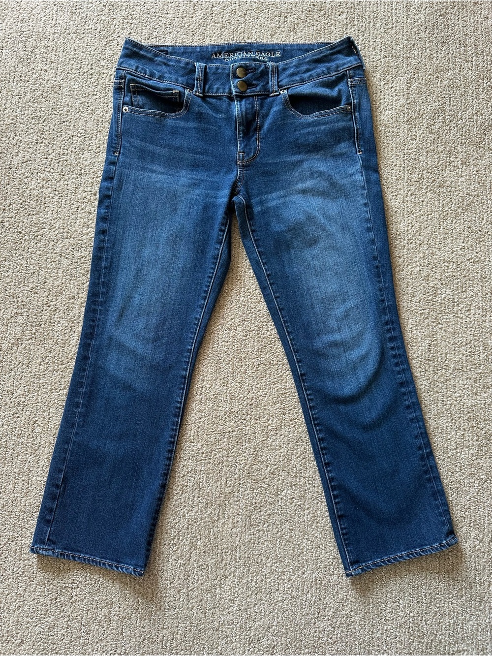 AE Artist Crop Low-Rise Capri Jeans | Y2K Indie Sleaze Boho Summer Denim Sz 10